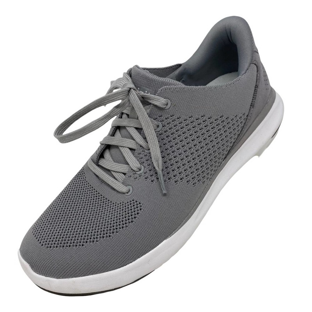 Kizik Lima Grey Unisex Perforated Lace-Up Breathable Sneakers M12W W13.5W